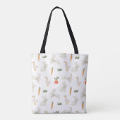 Bunnies en eenden op het Boerderij Pattern Tote Bag (Achterkant)