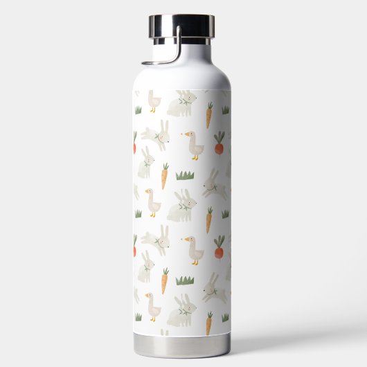 Bunnies en eenden op het Boerderij Pattern Waterfles (Rechts)