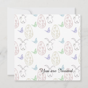 Bunnies en eieren kaart