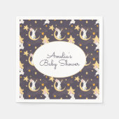 Bunnies en goudsterren op grijs servet (Voorkant)