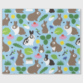 Bunnies en hun behandelingen cadeaupapier (Vlak)