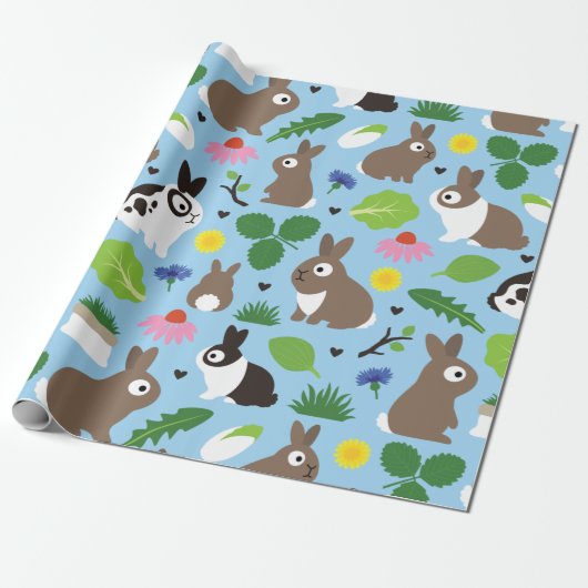 Bunnies en hun behandelingen cadeaupapier (Uitgerold)