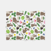 Bunnies en hun behandelingen fleece deken (Voorkant (Horizontaal))
