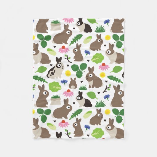 Bunnies en hun behandelingen fleece deken (Voorkant)