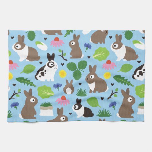 Bunnies en hun behandelingen theedoek (Horizontaal)