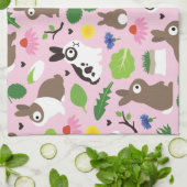 Bunnies en hun behandelingen theedoek (Gevouwen)