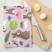 Bunnies en hun behandelingen theedoek (Quarter Fold)
