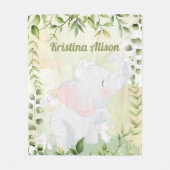 Bunnies en olifant Kind Blanket Fleece Deken (Voorkant)