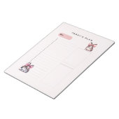 Bunnies en Strikken Dagelijkse Planner Notitieblok (Schuin)