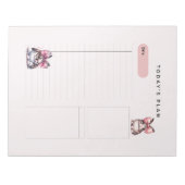 Bunnies en Strikken Dagelijkse Planner Notitieblok (Voorkant)