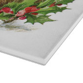 Bunnies en vogels genieten van winterkerst snijplank (Hoek)