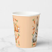 Bunnies en wortelen 10e verjaardagsfeest papieren bekers (Rechts)