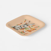 Bunnies en wortelen 2e verjaardagsfeest papieren bordje (Gebogen)