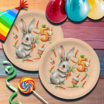 Bunnies en wortelen 5e verjaardagsfeest