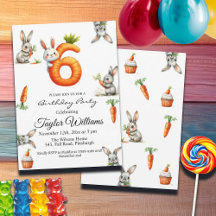 Bunnies en wortelen 6e verjaardagsfeest