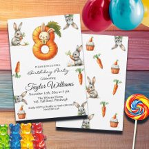 Bunnies en wortelen 8e verjaardagsfeest