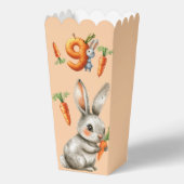 Bunnies en wortelen 9e verjaardagsfeest bedankdoosjes (Voorkant)