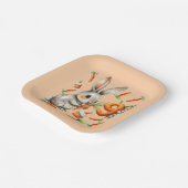 Bunnies en wortelen 9e verjaardagsfeest papieren bordje (Gebogen)