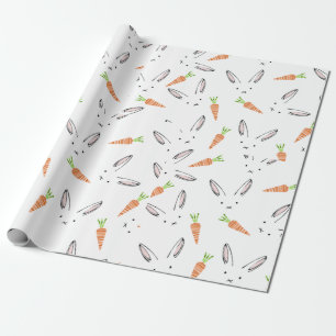 Bunnies en wortelen cadeaupapier
