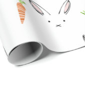 Bunnies en wortelen cadeaupapier (Rol Hoek)