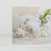 Bunnies - Flat Invitation maat: 12,7 cm x 17,8 cm Kaart (Staand voorkant)