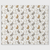 Bunnies & Foliage Wrapping Papier (Vlak)