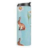 Bunnies, hazen, bluebells en madeliefjes thermosbeker (Gedraaid links)