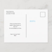 Bunnies Hearts Boy Baby shower sparen de Datum Aankondigingskaart (Achterkant)