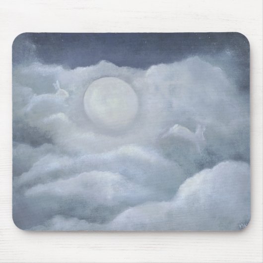 Bunnies Hopping Mousepad Muismat (Voorkant)