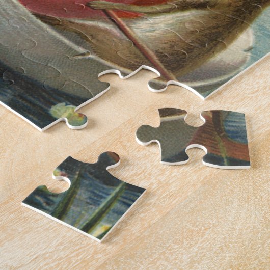 Bunnies in Boat, die van Pasen houden Legpuzzel (Zijkant)