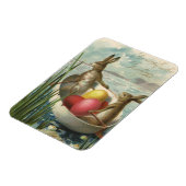  Bunnies in Boat, die van Pasen houden Magneet (Linkerzijde)