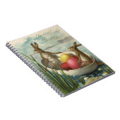  Bunnies in Boat, die van Pasen houden Notitieboek (Rechterzijde)
