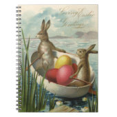  Bunnies in Boat, die van Pasen houden Notitieboek (Voorkant)