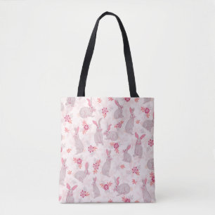 Bunnies in de Canvas tas van het Vloerveld