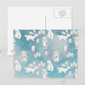 Bunnies in de hemel-Cute Animal illustratie Briefkaart (Voorkant / Achterkant)