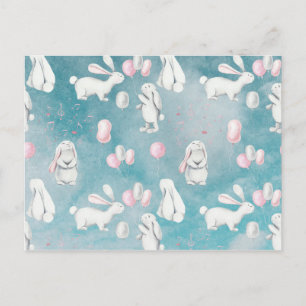 Bunnies in de hemel-Cute Animal illustratie Briefkaart