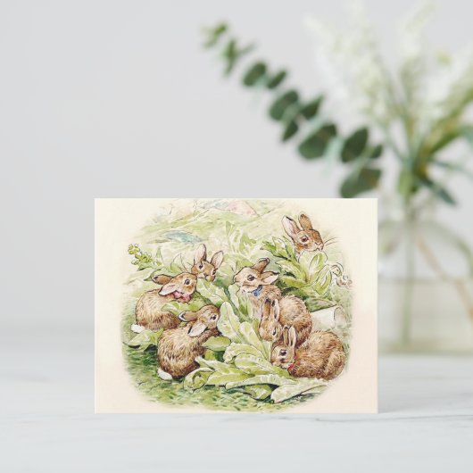 Bunnies in de sla Patch door Beatrix Potter Briefkaart (Staand voorkant)