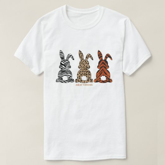 Bunnies in dierproppen t-shirt (Design voorkant)