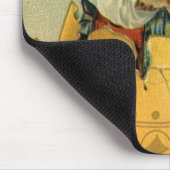 Bunnies in een gouden ei,  Victoriaans Pasen Muismat (Hoek)