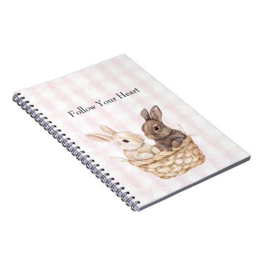 Bunnies in een mand notitieboek (Rechterzijde)