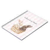 Bunnies in een mand notitieboek (Linkerzijde)