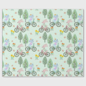 Bunnies in het park cadeaupapier (Vlak)