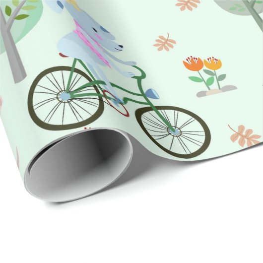 Bunnies in het park cadeaupapier (Rol Hoek)