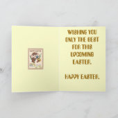 Bunnies in het veld feestdagen kaart (Binnen)