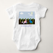 Bunnies in het veld romper (Achterkant)