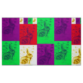 Bunnies in Wilde Kleur Fabric Stof (Fat Quarter)