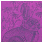 Bunnies in Wilde Kleur Fabric Stof (Close Up)