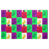 Bunnies in Wilde Kleur Fabric Stof (Yard (91,4 cm))