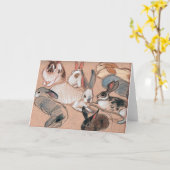 Bunnies. Kaart (Gele Bloem)