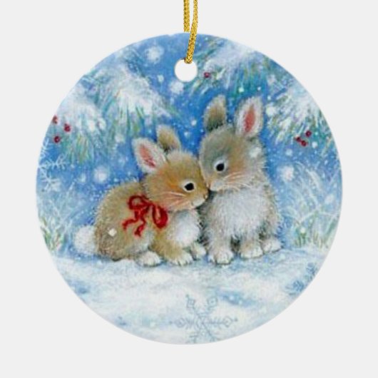 Bunnies Keramisch Ornament (Voorkant)
